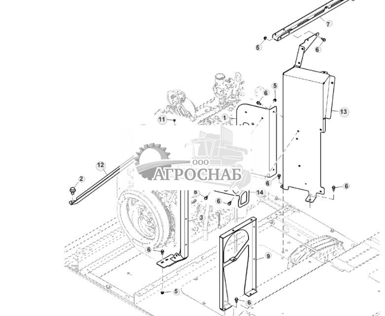 Опора рамы двигателя, Final Tier 4 - ST868926 1141.jpg